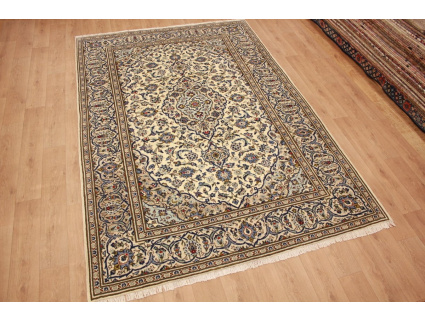 Persian carpet "Kashan" pure wool 350x240 cm Beige