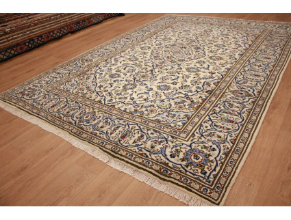 Persian carpet "Kashan" pure wool 350x240 cm Beige