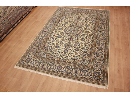 Persian carpet "Kashan" pure wool 350x240 cm Beige