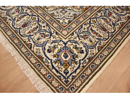 Persian carpet "Kashan" pure wool 350x240 cm Beige