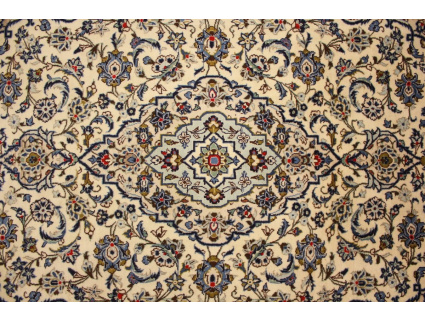 Persian carpet "Kashan" pure wool 350x240 cm Beige