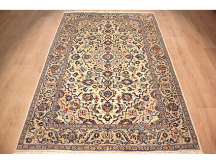 Persian carpet Kashan pure wool 238x155cm Beige