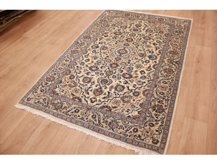 Persian carpet Kashan pure wool 238x155cm Beige