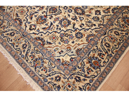 Persian carpet Kashan pure wool 238x155cm Beige