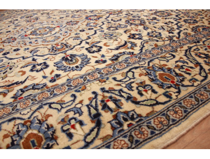 Persian carpet Kashan pure wool 238x155cm Beige