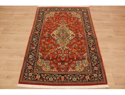 Fine Persian carpet "Ghom" Wool 200x135 cm Red