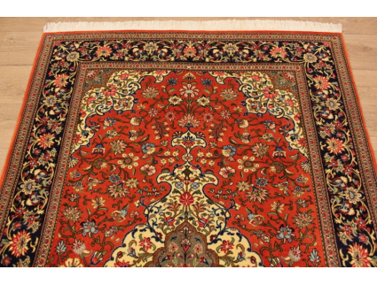 Fine Persian carpet "Ghom" Wool 200x135 cm Red