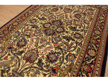 Persian carpet "Ghom" virgin wool 219x135 cm