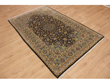 Persian carpet Kashan wool & silk 219x138 cm