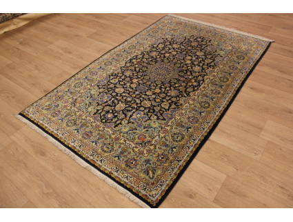 Persian carpet Kashan wool & silk 219x138 cm