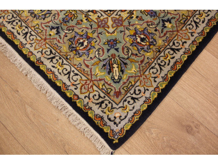 Persian carpet Kashan wool & silk 219x138 cm