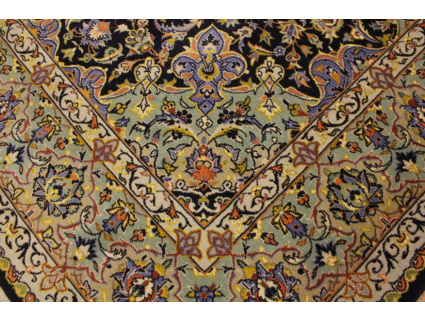 Persian carpet Kashan wool & silk 219x138 cm