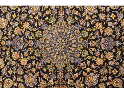 Persian carpet Kashan wool & silk 219x138 cm