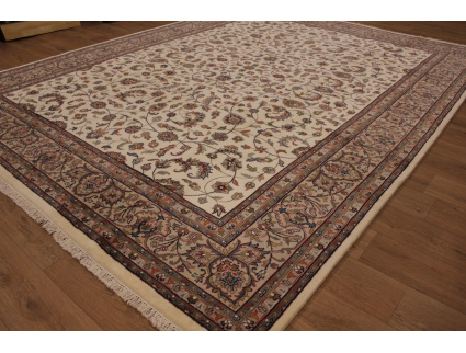 Orientteppich Indo Kaschan Wollteppich 400x300 cm