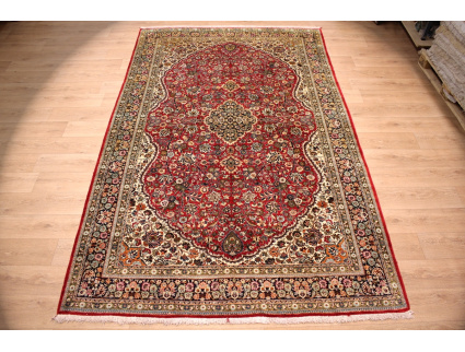 Persian carpet "Ghom" pure Silk 337x210 cm Red