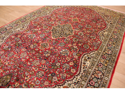 Persian carpet "Ghom" pure Silk 337x210 cm Red