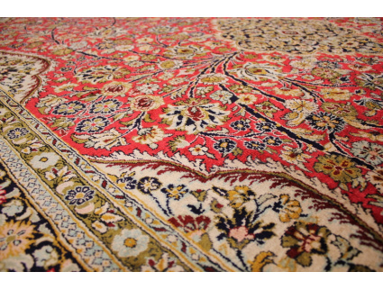 Persian carpet "Ghom" pure Silk 337x210 cm Red