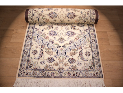 Persian carpet Nain 9la Runner with Silk 310x90 cm