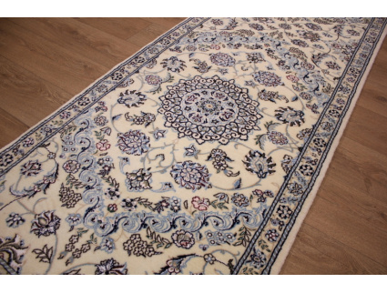 Persian carpet Nain 9la Runner with Silk 310x90 cm