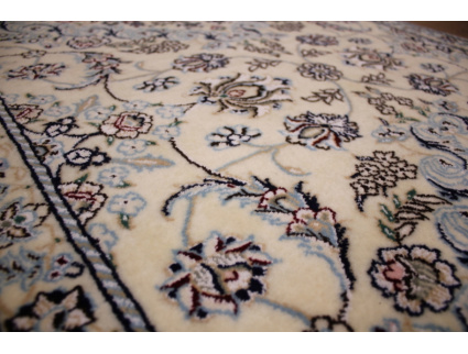 Persian carpet Nain 9la Runner with Silk 310x90 cm