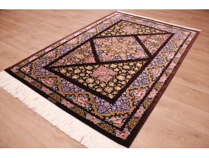 Persian carpet Ghom pure Silk rug 195x130 cm