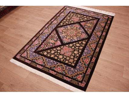 Persian carpet Ghom pure Silk rug 195x130 cm