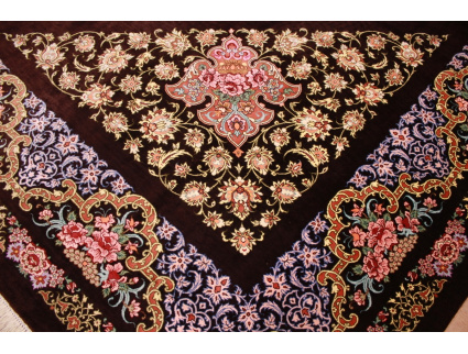 Persian carpet Ghom pure Silk rug 195x130 cm