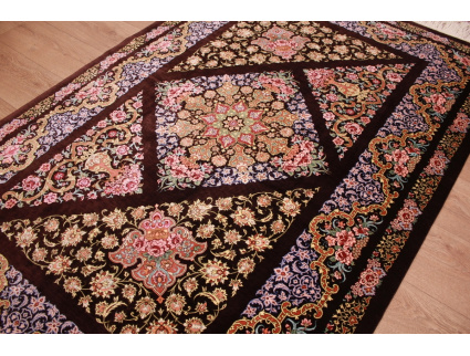 Persian carpet Ghom pure Silk rug 195x130 cm