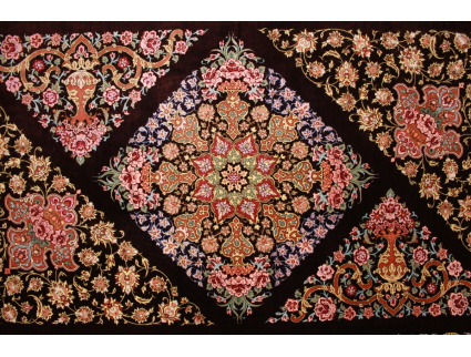 Persian carpet Ghom pure Silk rug 195x130 cm