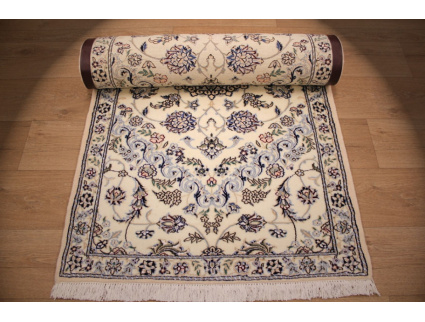 Persian carpet Nain 9la Runner with Silk 310x88 cm