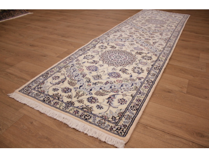 Persian carpet Nain 9la Runner with Silk 310x88 cm