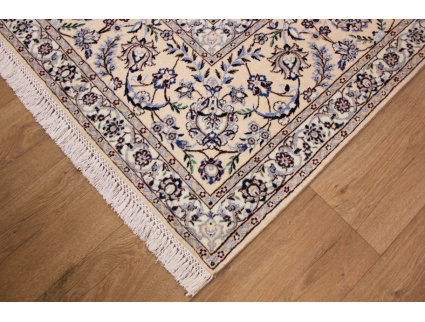 Perserteppich "Nain" 6la mit Seide 360x260 cm Beige