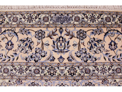 Persian carpet "Nain" 6la with Silk 360x260 cm Beige