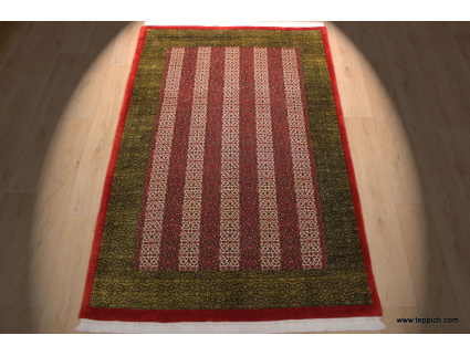 Persian carpet "Bijar" with Silk 222x145 cm