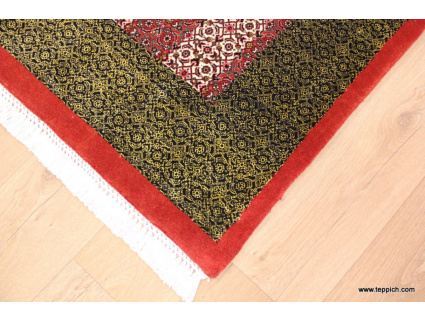 Persian carpet "Bijar" with Silk 222x145 cm