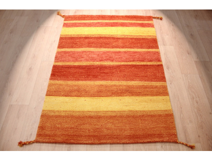 Oriental carpet "Gabbeh" pure wool 177x125 cm Orange