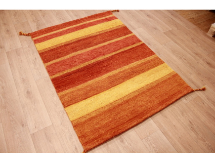 Orient Teppich "Gabbeh" reine Wolle 177x125 cm Orange