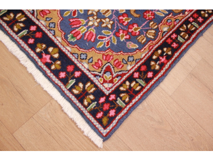 Persian carpet "Kerman" virgin wool 124x62 cm Blue