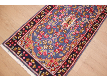 Persian carpet "Kerman" virgin wool 124x62 cm Blue