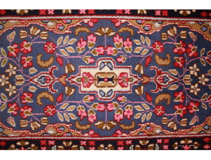 Persian carpet "Kerman" virgin wool 124x62 cm Blue