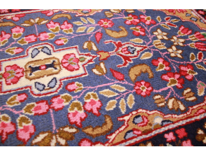 Persian carpet "Kerman" virgin wool 124x62 cm Blue