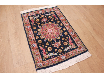 Persian carpet "Taabriz" with silk 93x67 cm Black