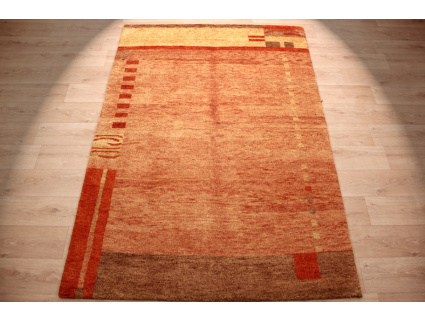 Oriental carpet "Gabbeh" pure wool 237x159 cm Brown