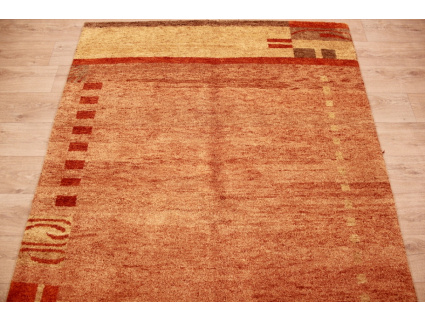 Oriental carpet "Gabbeh" pure wool 237x159 cm Brown