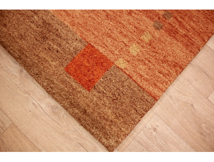 Oriental carpet "Gabbeh" pure wool 237x159 cm Brown