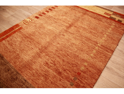 Oriental carpet "Gabbeh" pure wool 237x159 cm Brown