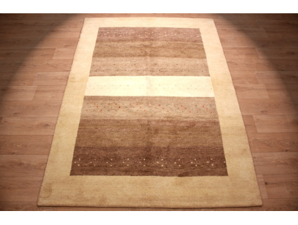 Oriental carpet "Gabbeh" pure wool 243x173 cm Beige-Brown