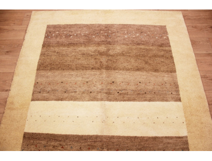 Oriental carpet "Gabbeh" pure wool 243x173 cm Beige-Brown