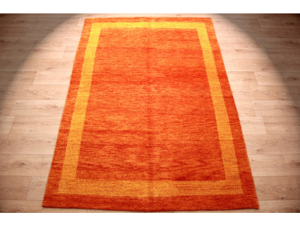 Oriental carpet "Gabbeh" pure wool 242x168 cm Orange