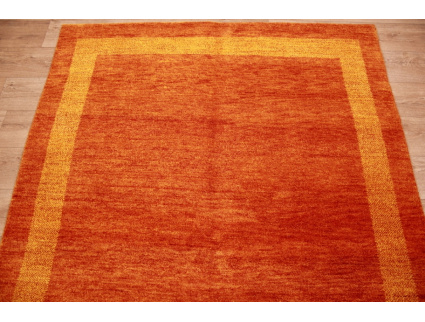 Oriental carpet "Gabbeh" pure wool 242x168 cm Orange